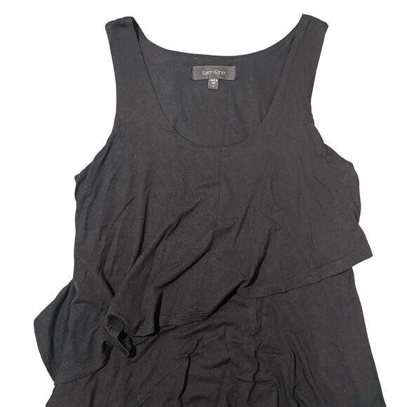Karen Kane Tiered Sleeveless Dress Stretch Jersey Fabric Black USA - Size Small - Picture 2 of 6